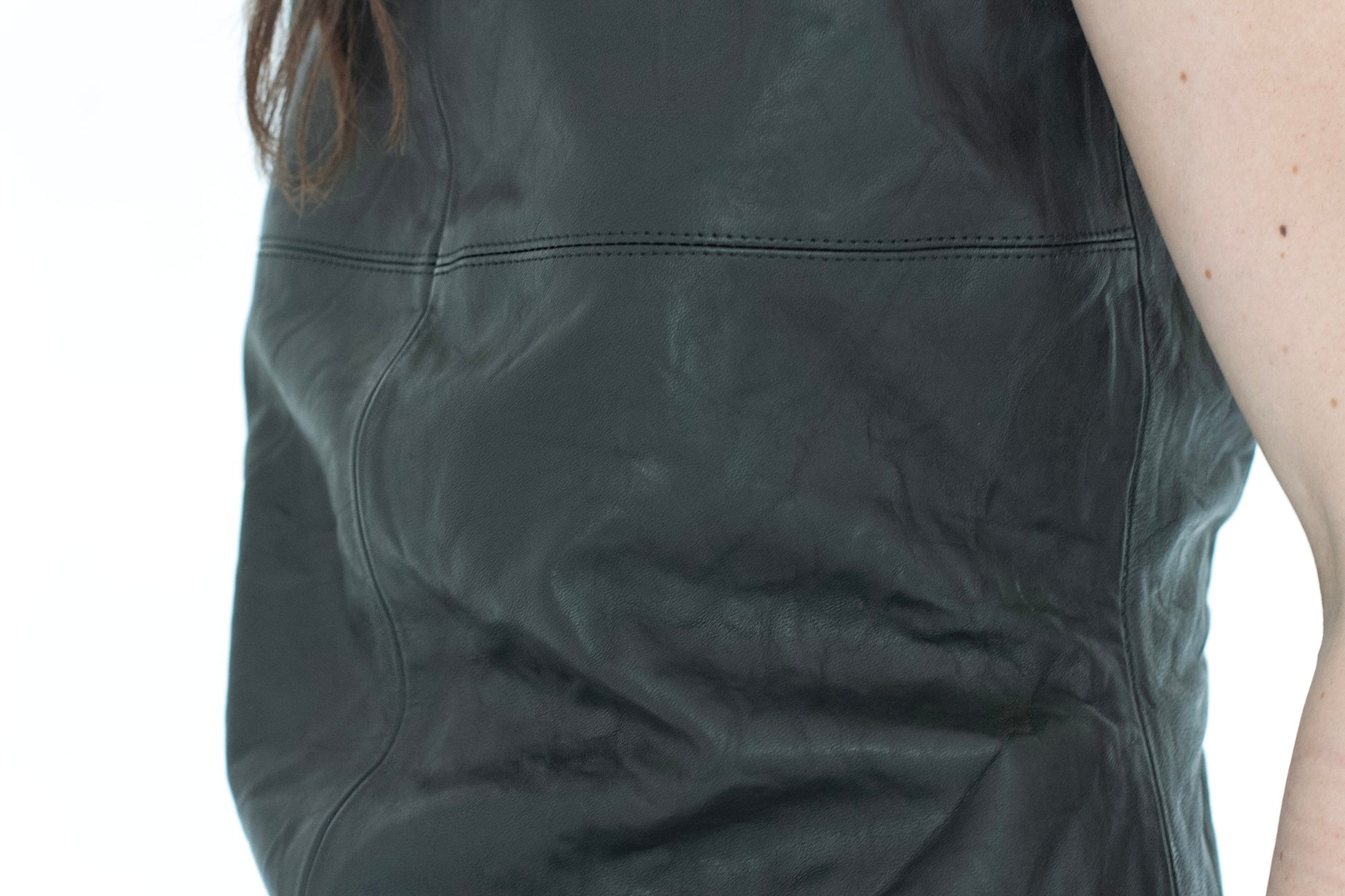 The Mini Dress ONYX detail leather 76cm