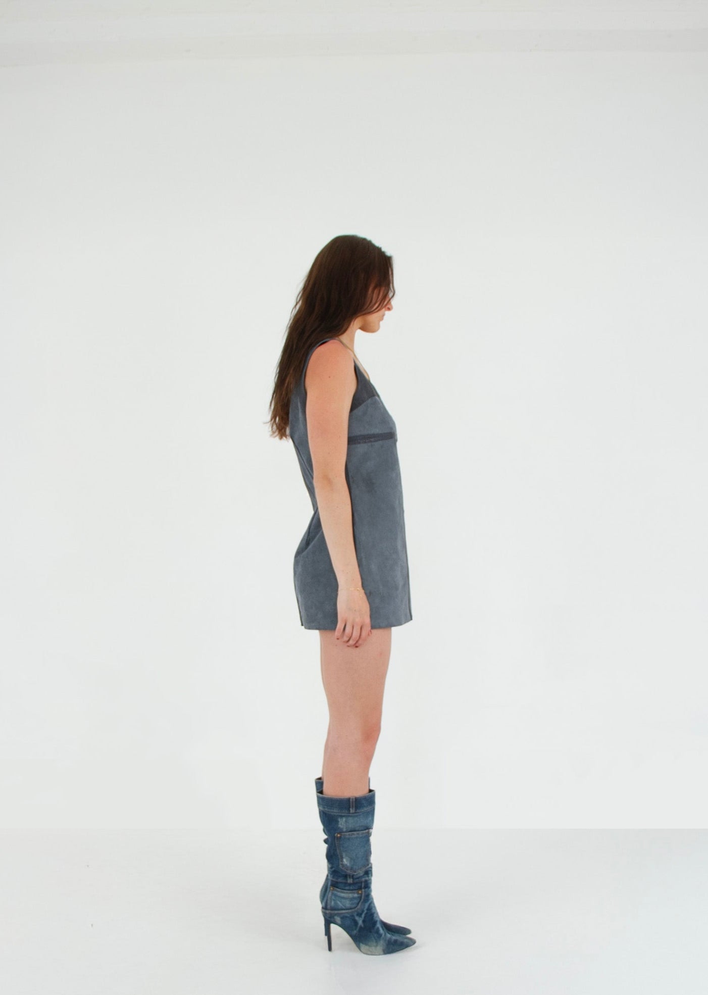 The Mini Dress GENIE right suede 76cm