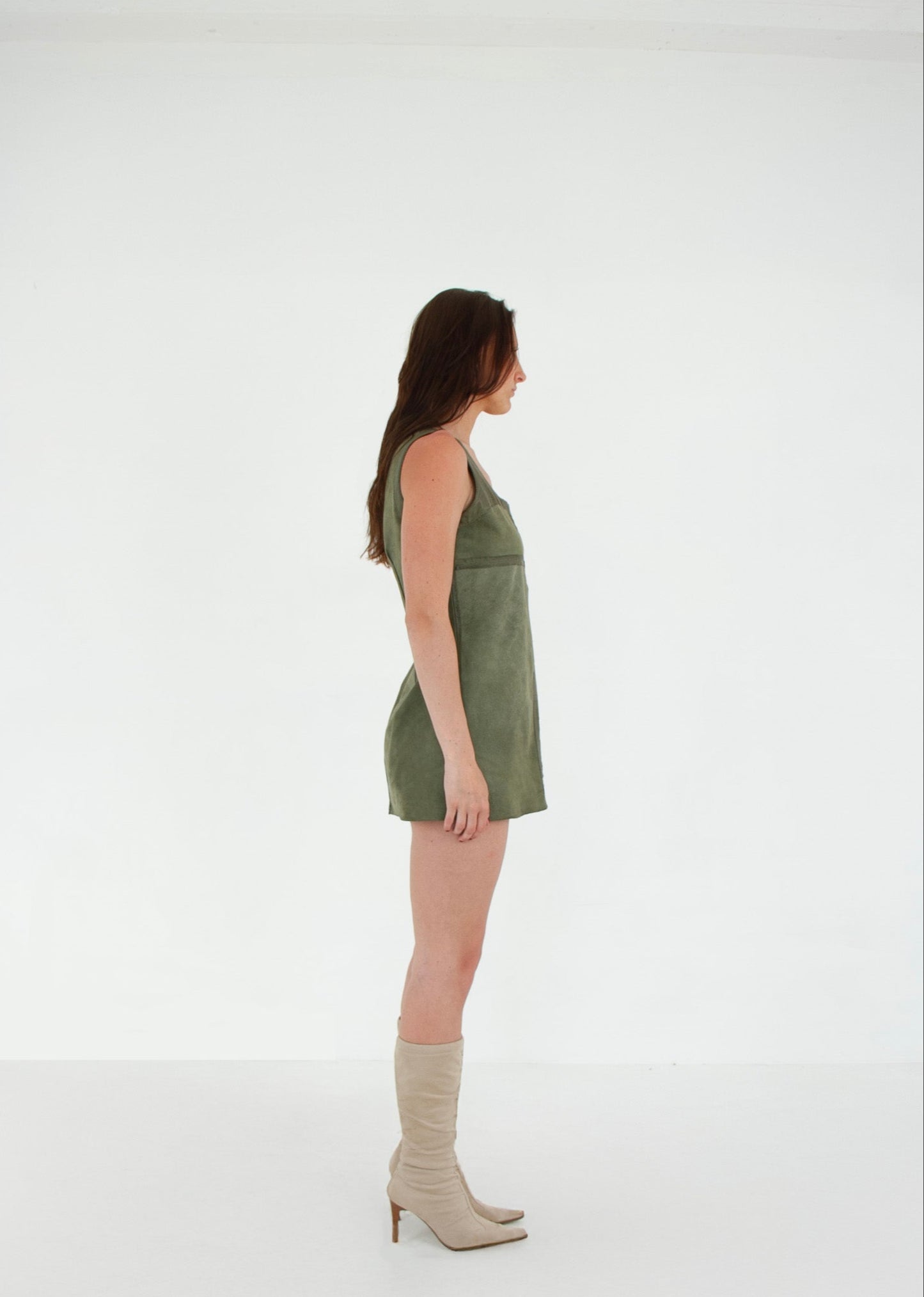 The Mini Dress BUD right suede 76cm