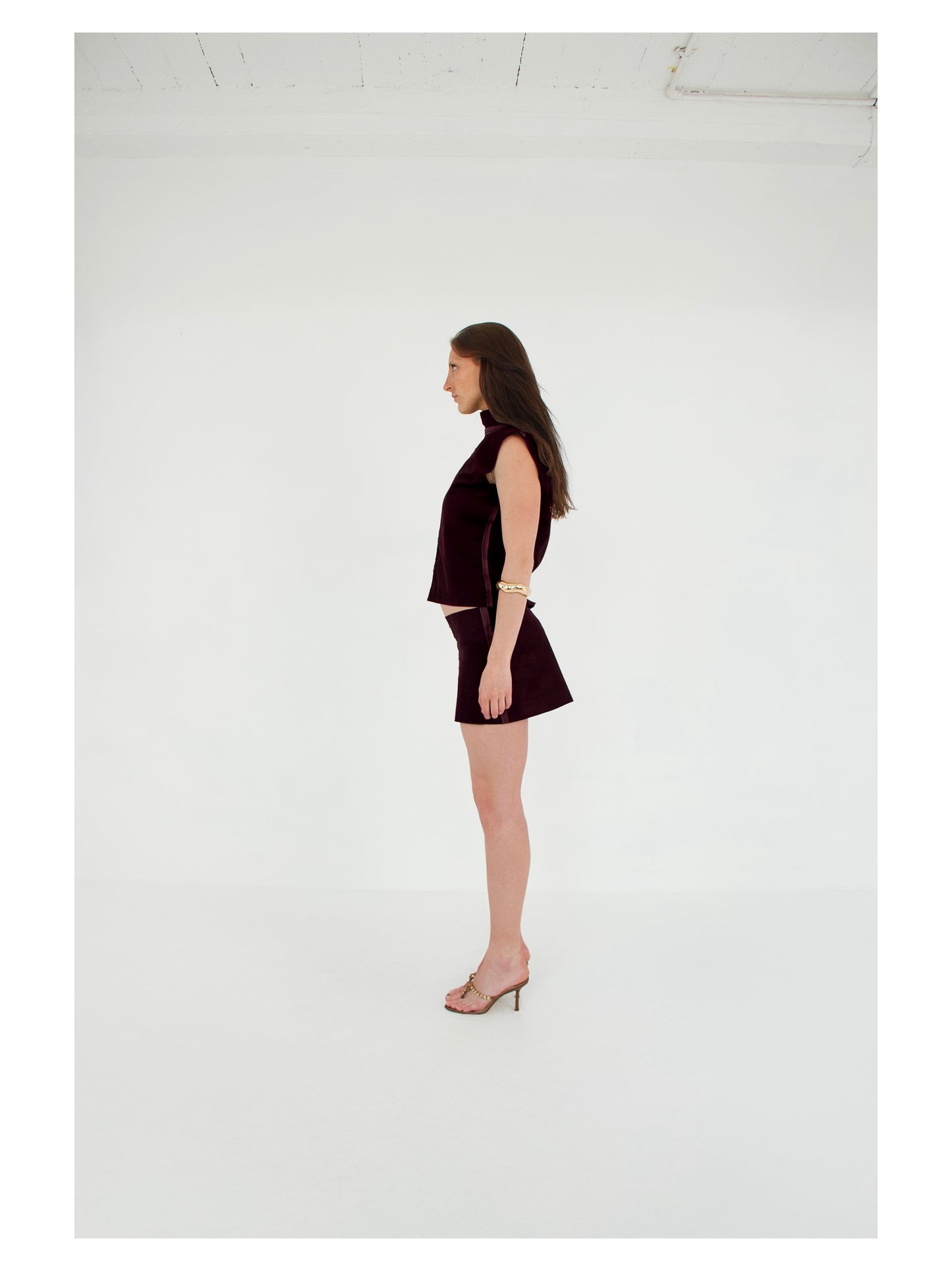 The Tunic Top HAZE left suede