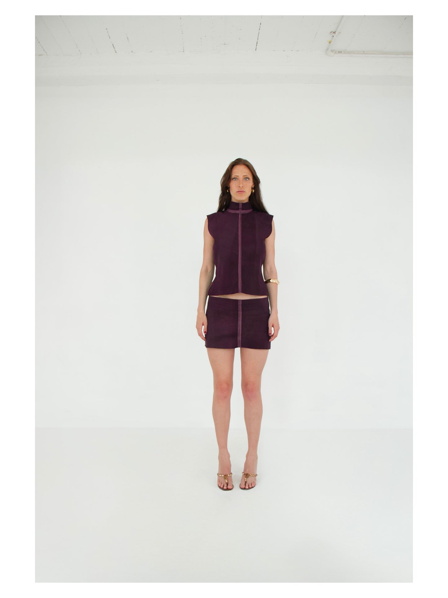 The Tunic Top HAZE front suede