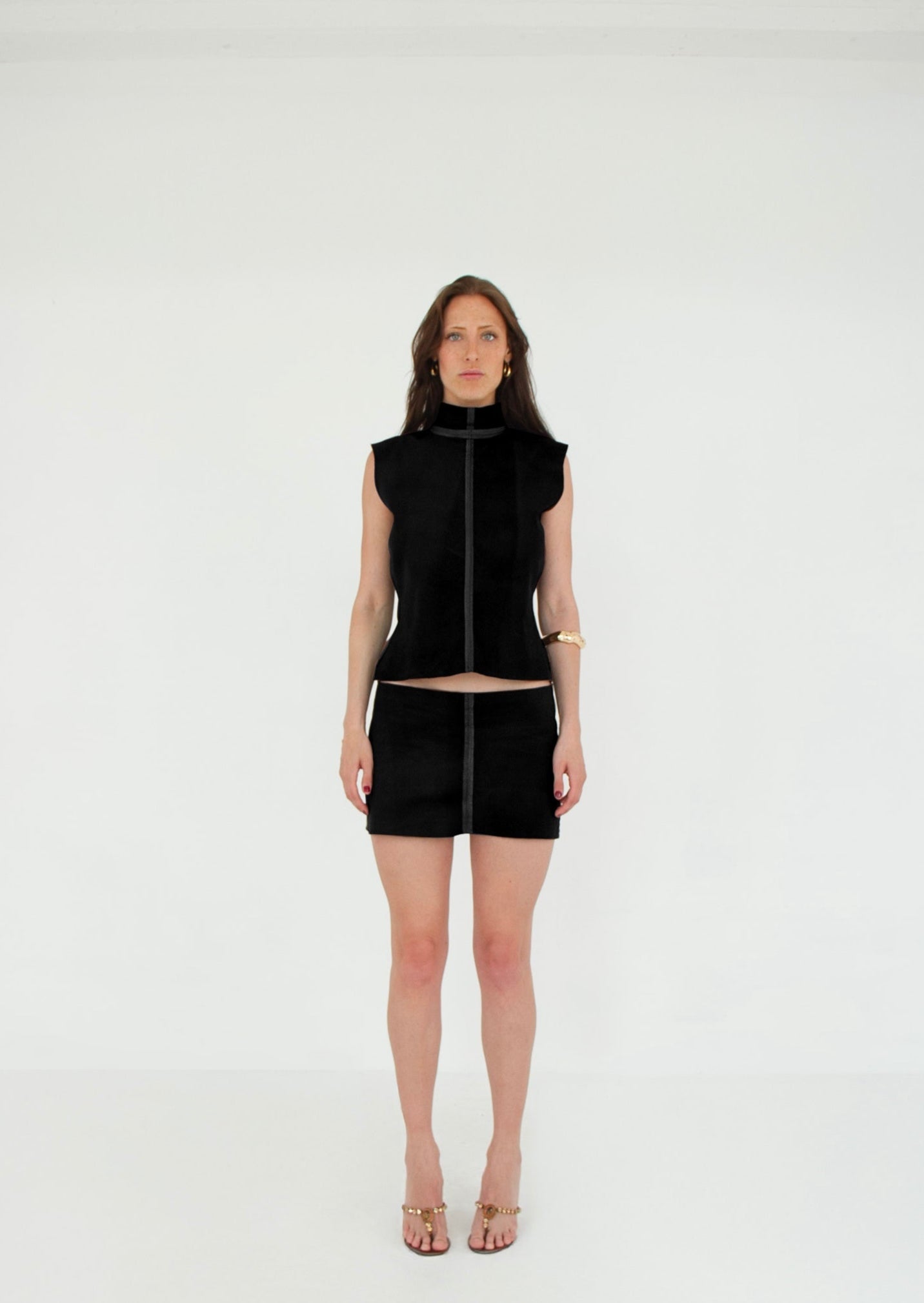 The Tunic Top ONYX front suede