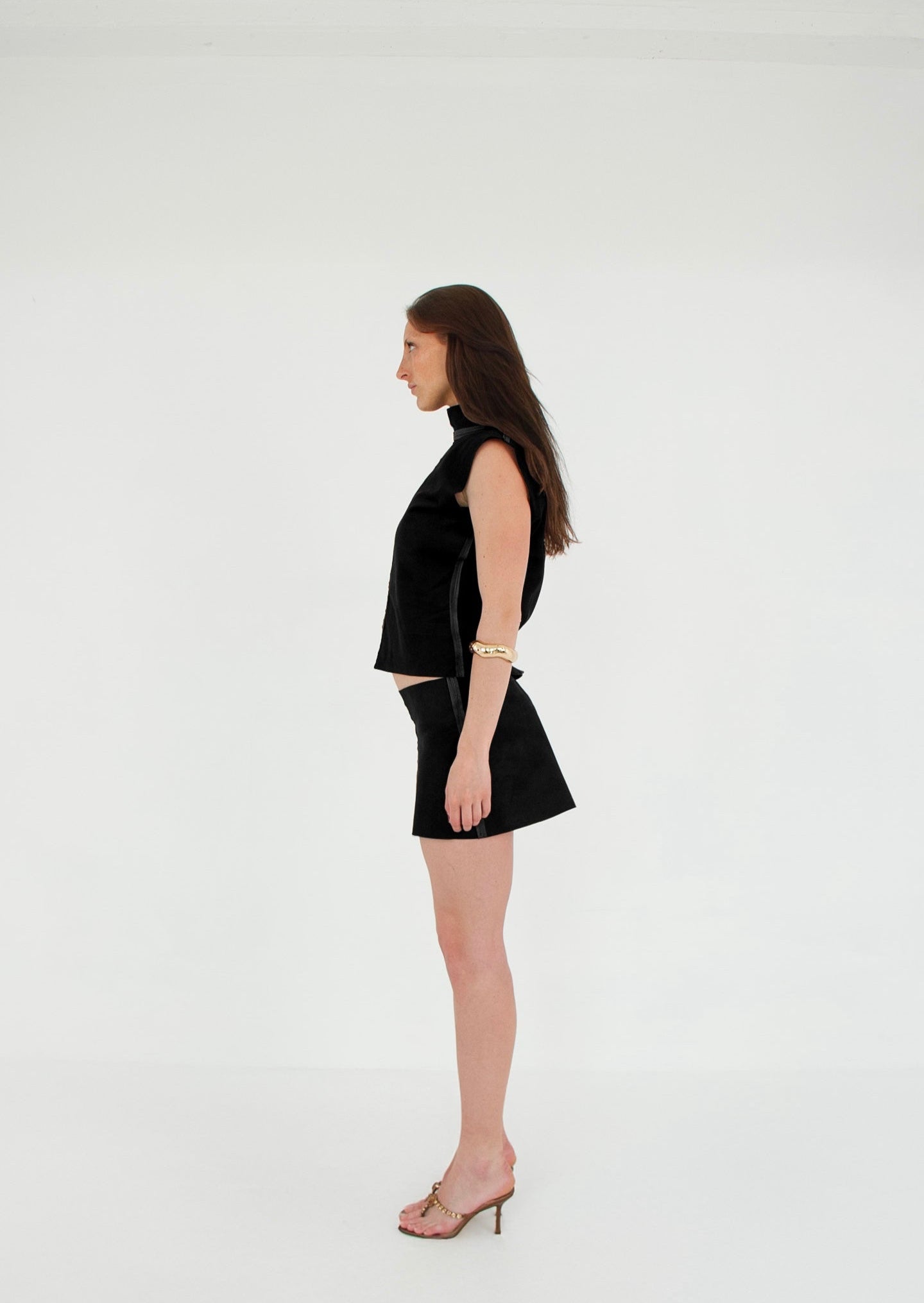 The Tunic Top ONYX left suede