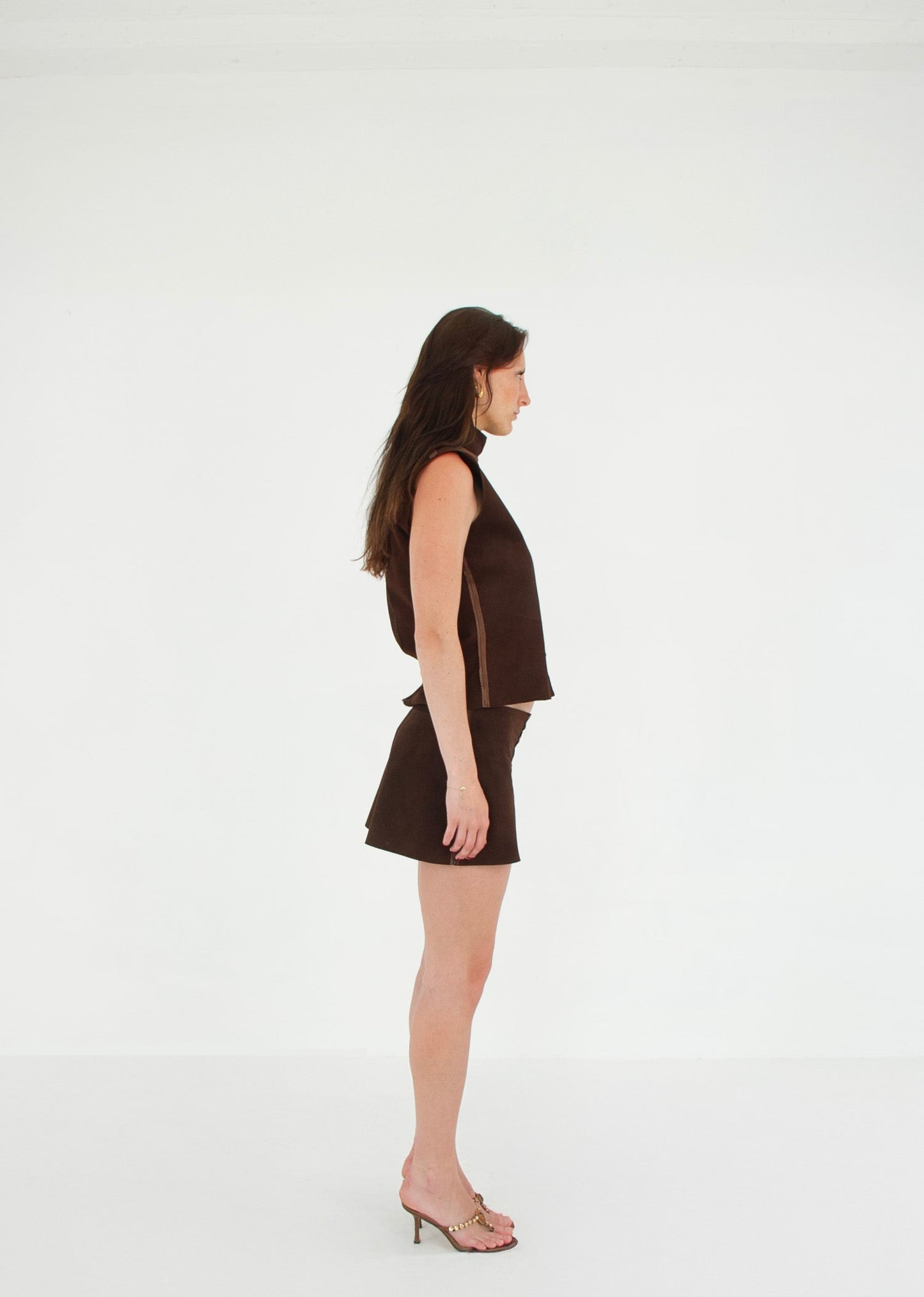 The Tunic Top COCOA right suede